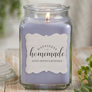 Happiness Is Homemade 18 oz Lilac Scented Candle Jar