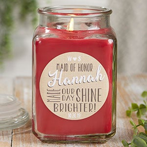 Bridesmaid 18oz Cinnamon Spice Scented Candle Jar