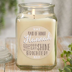 Bridesmaid 18oz Vanilla Scented Candle Jar