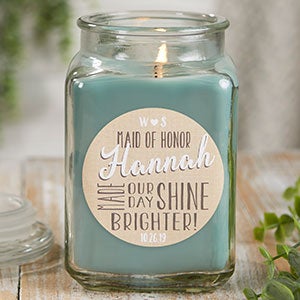 Bridesmaid 18oz Eucalyptus Scented Candle Jar