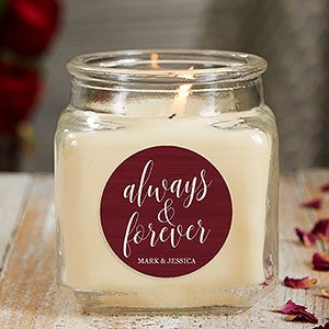 Always & Forever 10 oz Vanilla Bean Scented Candle Jar