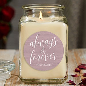 Always & Forever 18 oz Vanilla Bean Scented Candle Jar