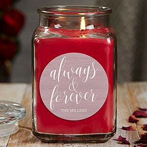 Always & Forever 18 oz Cinnamon Spice Scented Candle Jar