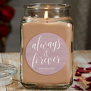 Always & Forever 18 oz Walnut Coffee Cake Scented Candle Jar