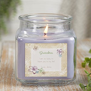 For Her Personalized 10 oz Lilac Scented Candle Jar