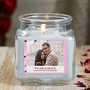 Sweethearts 10 oz Crystal Waters Scented Photo Candle Jar