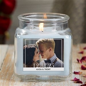 Wedding Photo 10 Oz Crystal Waters Scented Candle Jar