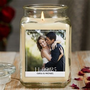 Wedding Photo 18 Oz Vanilla Scented Candle Jar