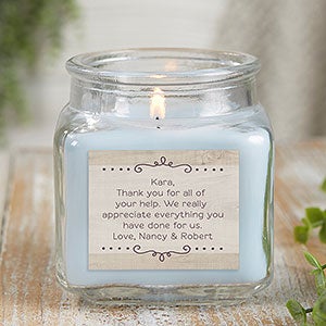 Thank You Candle 10 Oz Crystal Waters Scented Candle Jar