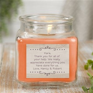 Thank You Candle 10 oz Walnut Coffee Cake Scented Candle Jar