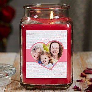 Love You This Much 18 oz Cinnamon Scented Photo Candle