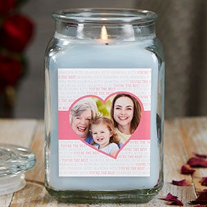 Love You This Much 18 oz Crystal Waters Scented Photo Candle