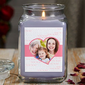 Love You This Much 18 oz Lilac Scented Photo Candle