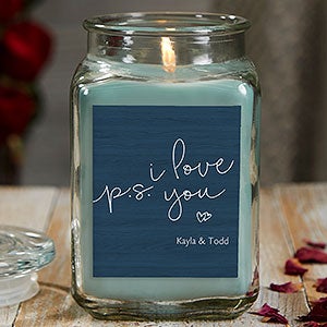 P.S. I Love You 18 oz Eucalyptus Scented Candle Jar