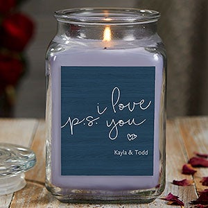 P.S. I Love You 18 oz Lilac Scented Candle Jar