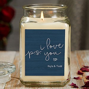 P.S. I Love You 18 oz Vanilla Bean Scented Candle Jar