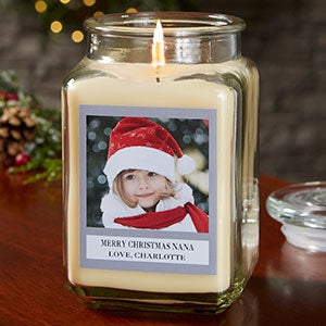 Holiday Photo Personalized 18 oz. Vanilla Bean Candle Jar