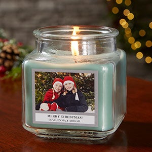 Holiday Photo Personalized 10 oz. Eucalyptus Spa Candle Jar