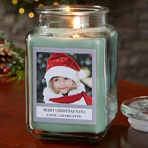 Holiday Photo Personalized 18 oz. Eucalyptus Spa Candle Jar