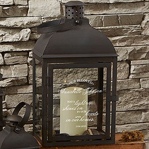 Personalized Memorial Lantern Candle Holder