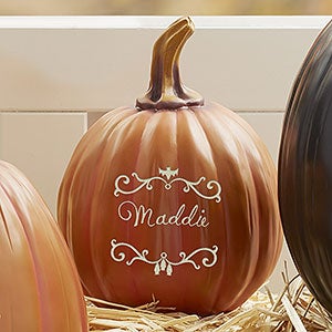 Halloween Vines Small Personalized Pumpkin