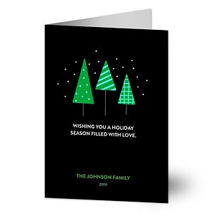 Simple Trees Premium Holiday Card - Set of 15