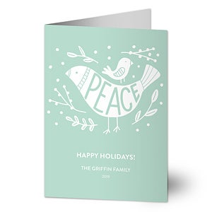 Peace Birds Premium Holiday Card - Set of 15