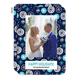 Snowflake Pattern Premium Holiday Card - Set of 15