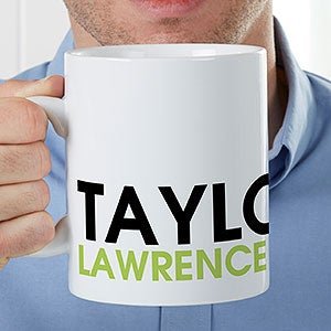 Personalized Oversized Coffee Mug - Bold Name