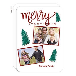 Merry Everything Premium 2 Photo Holiday Card - Set of 15