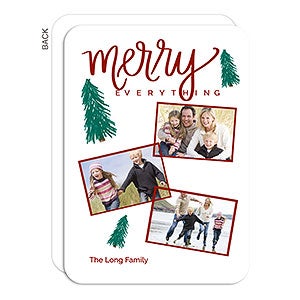 Merry Everything Photo Collage Holiday Card - Set of 15