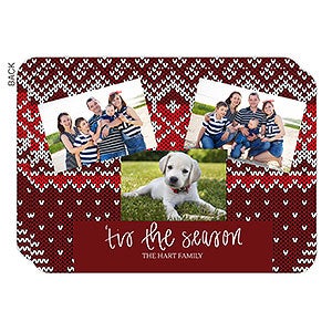 Tis The Season 3 Photo Holiday Card - Set of 15