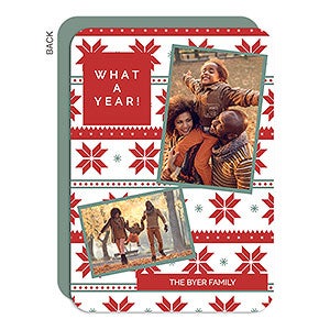 What a Year Premium Photo Holiday Card - Set of 15