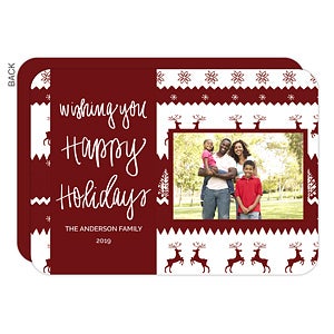 Happy Holidays Premium Holiday Photo Card - Set of 15