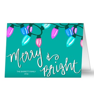 Merry & Bright Holiday Card - Set of 15