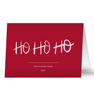 Ho Ho Ho Christmas Card - Set of 15