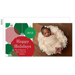 Colorful Ornament Premium Holiday Postcard - Set of 15