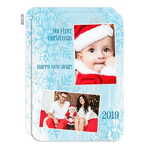 My First Christmas 2 Photo Holiday Card - Set of 15