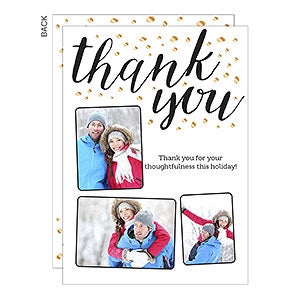 Thank You Sparkle Holiday Card - Set of 15