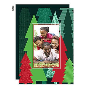 Simple Christmas Trees Premium Holiday Card - Set of 15