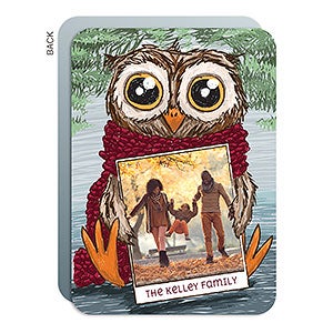 Owl Illustration Holiday Card - Set of 15