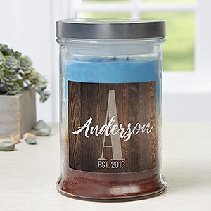 Farmhouse Initial Sea & Sand Triple Pour Candle Jar