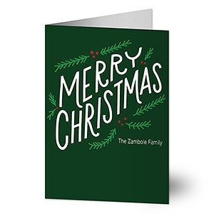 Merry Christmas Greeting Card - Set of 15