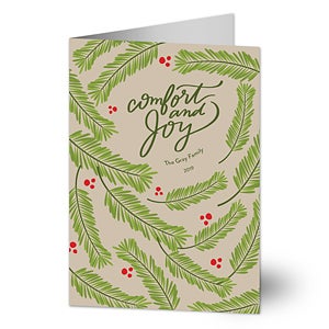 Comfort and Joy Premium Holiday Card - Set of 15