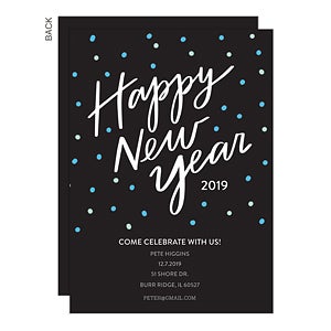 Happy New Year Premium Party Invite - Set of 15