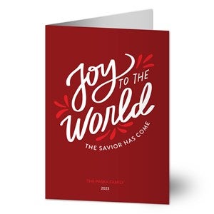 Joy To The World Premium Holiday Card - Set Of 15