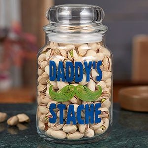 His Stache Personalized Candy Jar