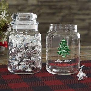 Christmas Tree Personalized Candy Jar