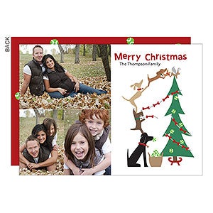 Doggie Decorators 3 Photo Premium Christmas Card - Set of 15