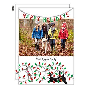 Dogs & Lights Premium Holiday Card - Set of 15